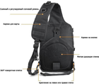 Сумка-рюкзак тактическая военная Kronos A92 800D Черная (gr_010092) - изображение 8
