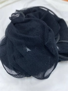 Шарф-сетка камуфляж для маскировки 200*90 см из хлопка с веревками по краям черная для военных - изображение 4