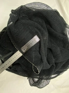 Шарф-сетка камуфляж для маскировки 200*90 см из хлопка с веревками по краям черная для военных - изображение 7