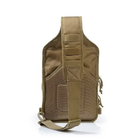 Тактический рюкзак однолямочный сумка с кобурой Silver Knight Coyote (014-coyote) - изображение 3