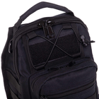Прочная тактическая сумка рюкзак через плечо военная однолямочная для охоты рыбалки SILVER KNIGHT для мелочей черная АН098 - изображение 7