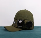 Кепка Бейсболка с маской Солнцезащитные очки логотип Hande Made (C.P. Company) с изогнутым козырьком Хаки, Унисекс WUKE One size
