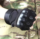 Перчатки без пальцев Combat размер М (военные, штурмовые, походные, армейские, защитные, охотничьи) Оригинал Черный - изображение 4