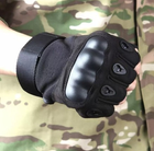 Перчатки без пальцев Combat размер L (военные, штурмовые, походные, армейские, защитные, охотничьи) Оригинал Черный - изображение 4