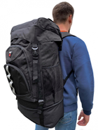 Рюкзак тактический зсу 80л, рюкзак военный черный, тактический рюкзак ВСУ 80л - изображение 1