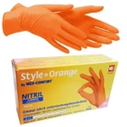 Перчатки нитриловые XS оранжевые Ampri STYLE ORANGE неопудренные 100 шт - изображение 1