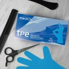 Перчатки TPE M синие Mediok неопудренные 200 шт - изображение 2