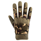 Перчатки тактические военные-армейские CAMO с защитой костяшек кулака дышащие, боевые L Камуфляж CMK03698-1 - изображение 3