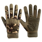 Перчатки тактические военные-армейские CAMO с защитой костяшек кулака дышащие, боевые M Камуфляж CMK03698 - изображение 2