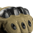 Перчатки тактические военные-армейские сенсорные CAMO с защитой костяшек кулака дышащие, боевые M Оливковый CMZ909 - изображение 8
