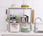Телескопическая полка Kitchen для микроволновки 50 х 26 х 4 см Белый (1329KKXPLK) CLS55