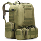 Тактичний Штурмової Військовий Рюкзак ForTactic з підсумкими на 50-60литров Олива TacticBag - зображення 1