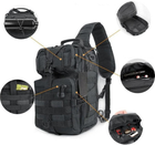 Сумка-рюкзак тактична військова A92(чорний) - зображення 4