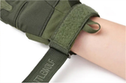 Перчатки тактические штурмовые (велоперчатки, мотоперчатки) BattleWolf беспалые Green р.L - изображение 3