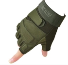 Перчатки тактические штурмовые (велоперчатки, мотоперчатки) BattleWolf беспалые Green р.M - зображення 5