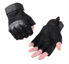 Перчатки тактические штурмовые (велоперчатки, мотоперчатки) TG-04 беспалые Black р.M - изображение 7