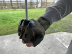 Тактические беспалые перчатки хаки - изображение 3