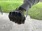 Тактические беспалые перчатки хаки - изображение 4