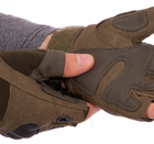 Тактичні рукавички безпалі COMBAT, розмір L, колір хакі - зображення 5
