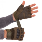 Тактические безпалые перчатки COMBAT, перчатки штурмовые, размер XL, цвет хаки - изображение 2
