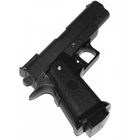 Страйкбольный пистолет G10A (COLT 1911 PD mini Black) с пульками и глушителем - изображение 4