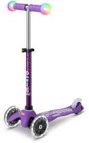 Самокат Micro серії Mini Deluxe Magic MMD129 3-х колісний до 50 кг з підсвіткою Фіолетовий (7630053542108)