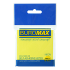 Блок бумаги для записей с клейким слоем Buromax Neon 75x75мм 100 листов желтый (BM.2382-08)