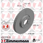 2шт, Гальмівний диск ZIMMERMANN 610.3719.20