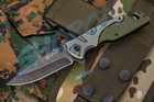 Нож тактический, складной нож карманный для рыблки, охоты, Bounce JFO-5309, зеленый - изображение 1