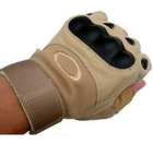 Військові рукавички без пальців розмір M (штурмові, похідні, армійські, захисні, мисливські) Пісочний - зображення 4