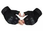 Военные перчатки без пальцев размер XL (штурмовые, походные, армейские, защитные, охотничьи) Черные - изображение 4