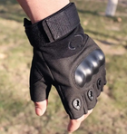 Військові рукавички без пальців розмір XL (штурмові, похідні, армійські, захисні, мисливські) Чорні - зображення 5