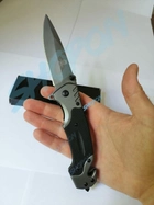 Нож тактический, складной нож карманный, ніж тактичний, для рыблки, охоты, Bounce HL-7315, черный - изображение 5