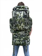 Рюкзак тактичний 80л піксель, рюкзак військовий камуфляж, тактичний рюкзак похідний - зображення 4