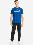 Футболка длинная мужская Puma ESS Logo Tee 58666658 XXL Синяя (4063697403550) - изображение 3