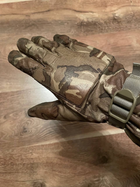 Військові тактичні рукавиці шкіряні камуфляж 8 Великобританія - зображення 3