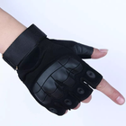 Тактичні рукавички військові штурмові без пальців захист пластикові вставки на кісточках (50312-Нів) Розмір XL - зображення 1
