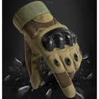 Перчатки тактические военные-армейские сенсорные CAMO с защитой костяшек кулака дышащие, боевые L Оливковый CMZ909-1 - изображение 2