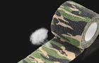 Маскировочная (защитная)лента тактическая камуфляжная для охоты/оружие (616130172-1) Черно-Зеленая - изображение 6