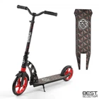 Детский двухколесный самокат Best Scooter 61711 со складной конструкцией, передним амортизатором и ремнем для переноски, Красный