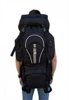 Рюкзак тактический зсу 85 л, рюкзак военный черный, туристический походный рюкзак ВСУ 85 л - изображение 3