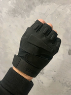 Тактические военные перчатки без пальцев (размер XL) Цвет - Черный - изображение 4