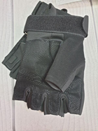 Тактичні військові рукавички без пальців (розмір L) Колір - Чорний - зображення 2