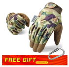 Тактические армейские перчатки с пальцами камуфляж JIUSUYI B35 - изображение 1