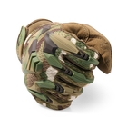 Тактические армейские перчатки с пальцами светлый камуфляж JIUSUYI B35 - изображение 4