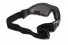 Очки защитные с уплотнителем маска Global Vision Z-33 (gray) Anti-Fog серые - изображение 3