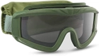 Тактичні захисні окуляри Xaegistac Airsoft Goggle's Green 3 змінні лінзи - изображение 2