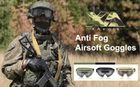 Тактичні захисні окуляри Xaegistac Airsoft Goggle's Green 3 змінні лінзи - изображение 6