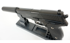 Спринговый пистолет Galaxy Sig Sauer 226 с глушителем и лазерным прицелом на пульках BB 6 мм металлический - изображение 3