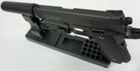 Страйкбольный спринговый пистолет Galaxy Colt 1911PD с глушителем и лазерным прицелом на пульках BB 6 мм металлический - изображение 3